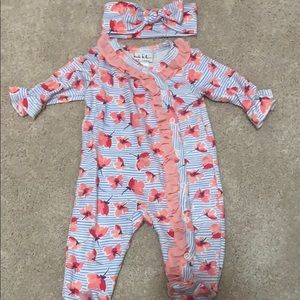 Nicole Miller sleep and play onesie.